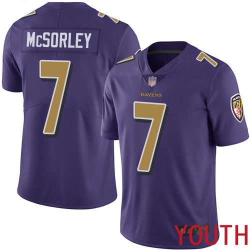 Baltimore Ravens Limited Purple Youth Trace McSorley Jersey NFL Football 7 Rush Vapor Untouchable